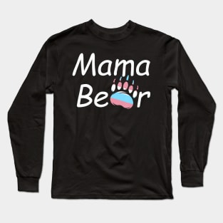 Trans Transgender Mama Bear LGBT Pride Flag Support Long Sleeve T-Shirt